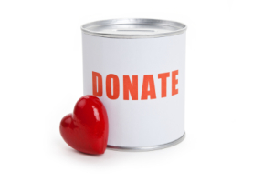 Donation Box and Red Heart